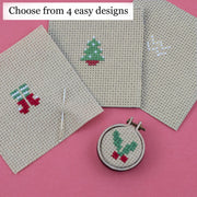 Christmas Bauble Jolly Holly - Mini Cross Stitch in a Matchbox