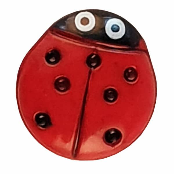 Ladybird button - Size: 15mm