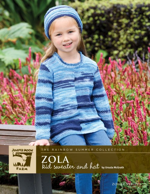 Zola kid sweater and hat pattern from Juniper Moon Farm