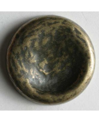 Bezel Full Metal Round Button - Antique Brass - Thumb Dent