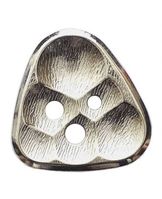 3 Hole Full Metal Triangular Button - Silver