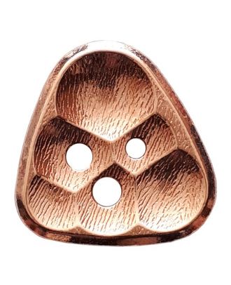 3 Hole Full Metal Triangular Button - Copper
