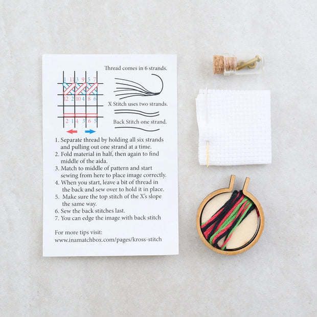 Pricking Perfect Cross Stitch Kit - Mini Cross Stitch in a Matchbox