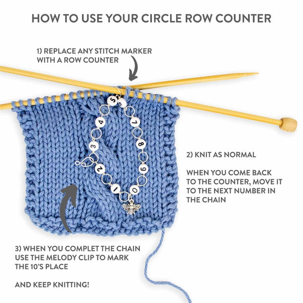 Sheep Circle Chain Row Counter by Twice Sheared Sheep