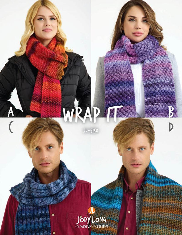 Wrap It set of 4 Scarf Patterns by Jody Long