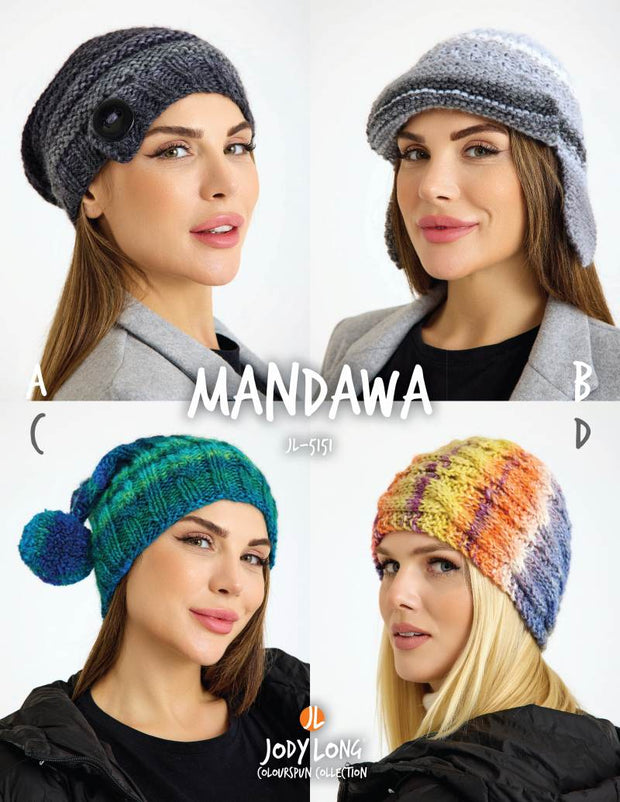 Mandawa set of 4 Hat Patterns by Jody Long