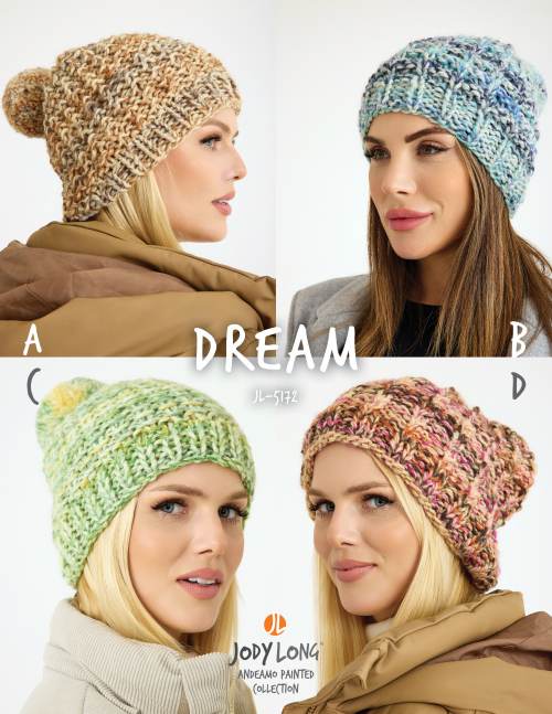 Dream set of 4 Hat Patterns for Andeamo Painted