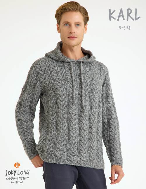 Karl Hooded Sweater Pattern for Andeamo Lite Twist