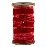 Frayed Velvet Ribbon Spool