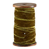 Frayed Velvet Ribbon Spool