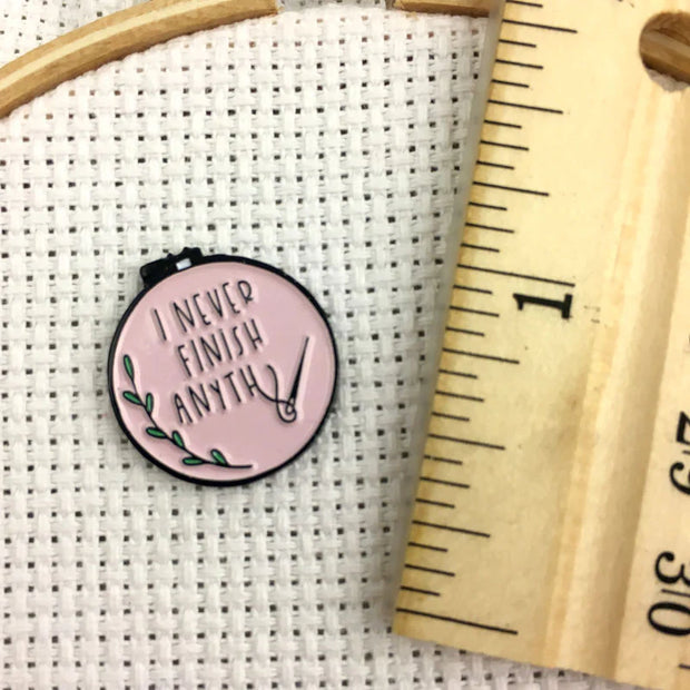 I Never Finish Anything Magnetic Enamel Needle Minder