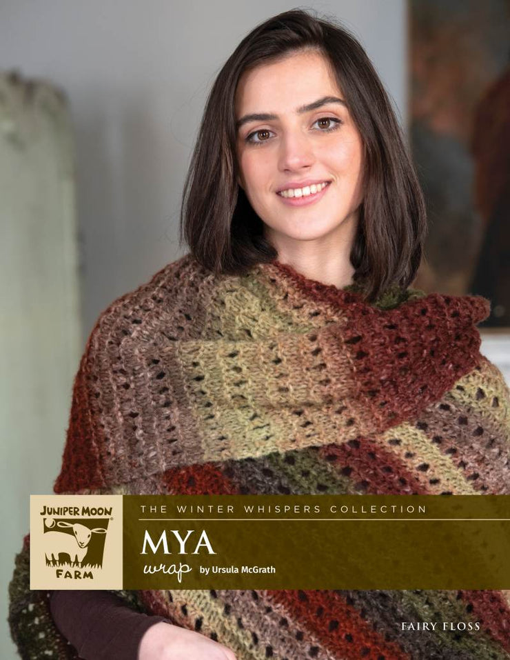 Mya Wrap Pattern by Ursula McGrath for Juniper Moon Farm Fairy Floss Yarn