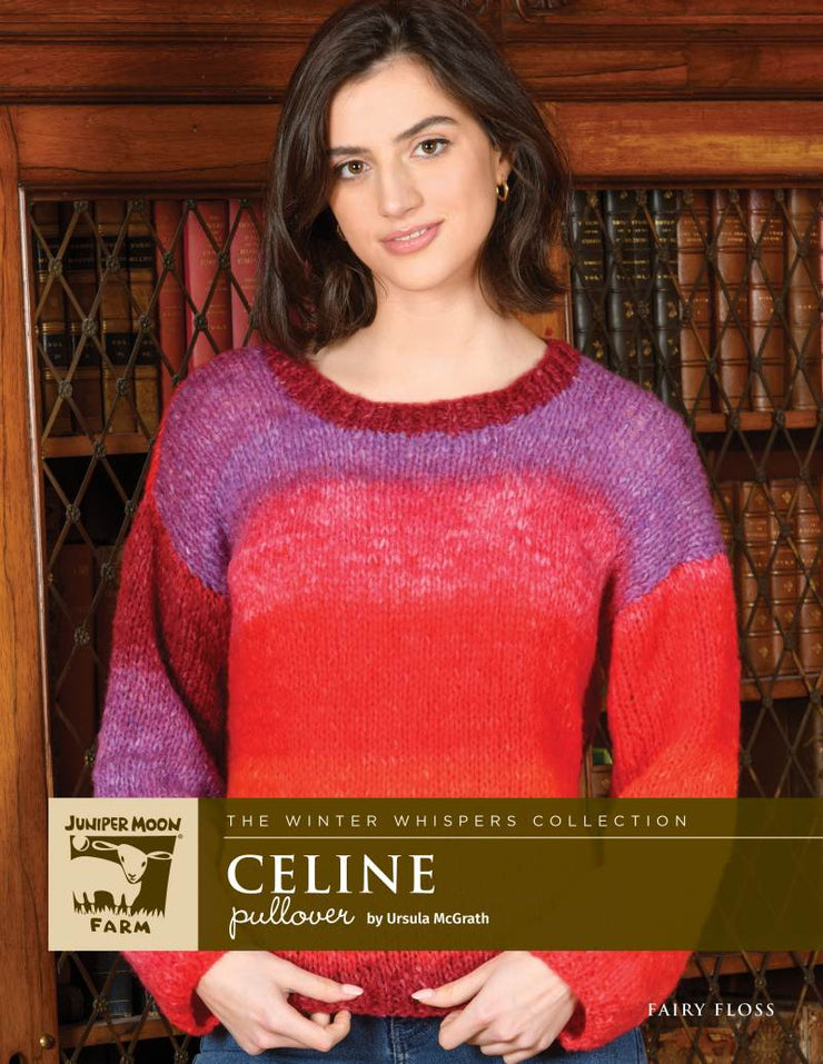 Celine Pullover Pattern by Ursula McGrath for Juniper Moon Farm Fairy Floss Yarn