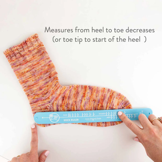 Sock Sizing Ruler - Sock Knitting Bracelet Ruler by Twice Sheared Sheep