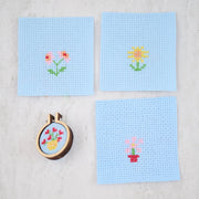 A Bunch of Flowers - Mini Cross Stitch in a Matchbox