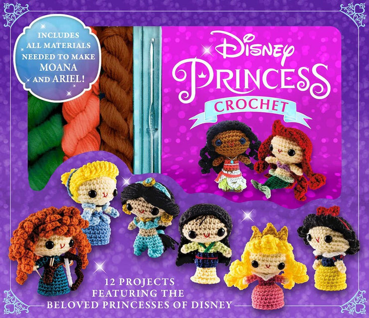 Disney Princess Crochet Kit with Instructions to make 12 Disney Princesses