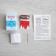 Kawaii Christmas Deer Cross Stitch Kit - Mini Cross Stitch in a Matchbox