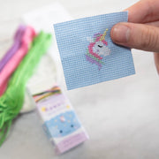 Kawaii Unicorn Cross Stitch Kit - Mini Cross Stitch in a Matchbox