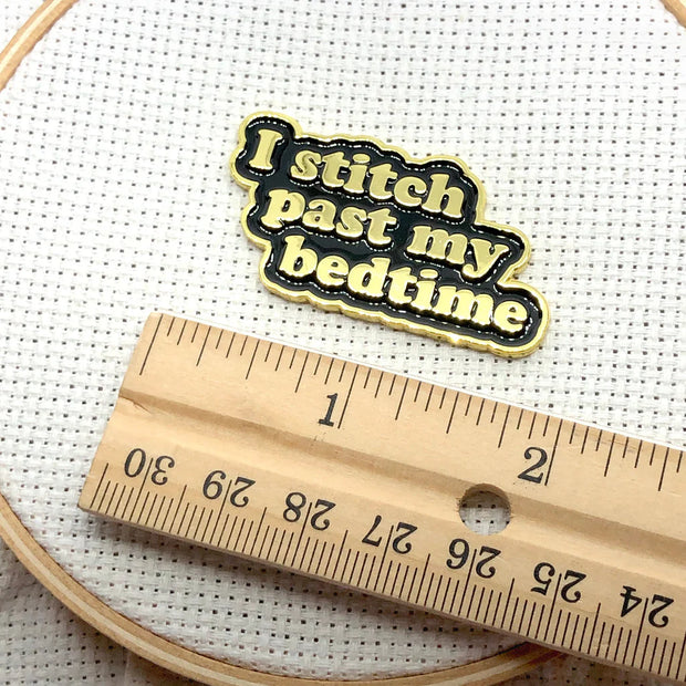 I Stitch Past My Bedtime Magnetic Enamel Needle Minder