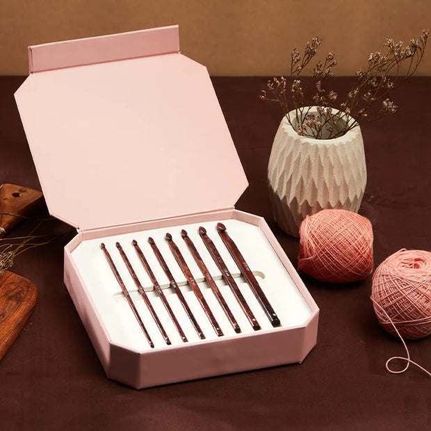 Symfonie Rose Crochet Hook Gift Set - Satin Paper Box