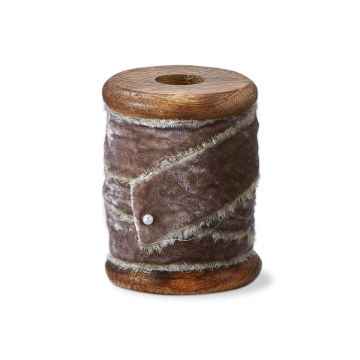 Cotton Ribbon on Wood Spool - 1/4 by 5 yds