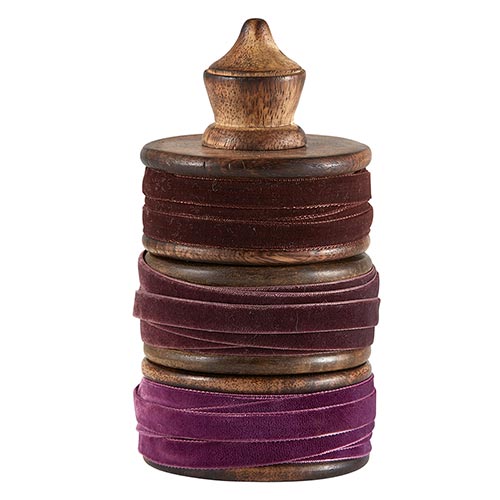 Velvet Trio Stacked Ribbon Spindle