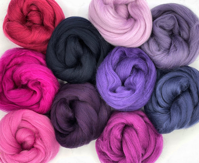 AUTUMN ACCENTS Color Range, Wool Roving, 6 Ozs. Pack, Wool Roving