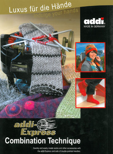 Winding hooded scarf with addiExpress knitting machine